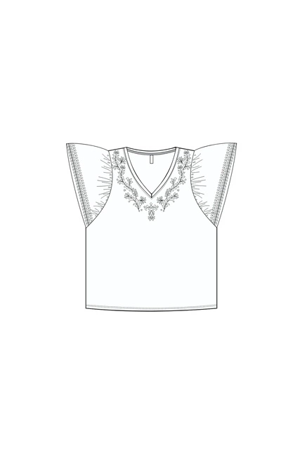 KOSZULKA DAMSKA L-TS-4949 WHITE