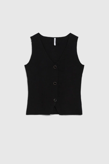 WOMEN'S TOP L-TS-4713 BLACK