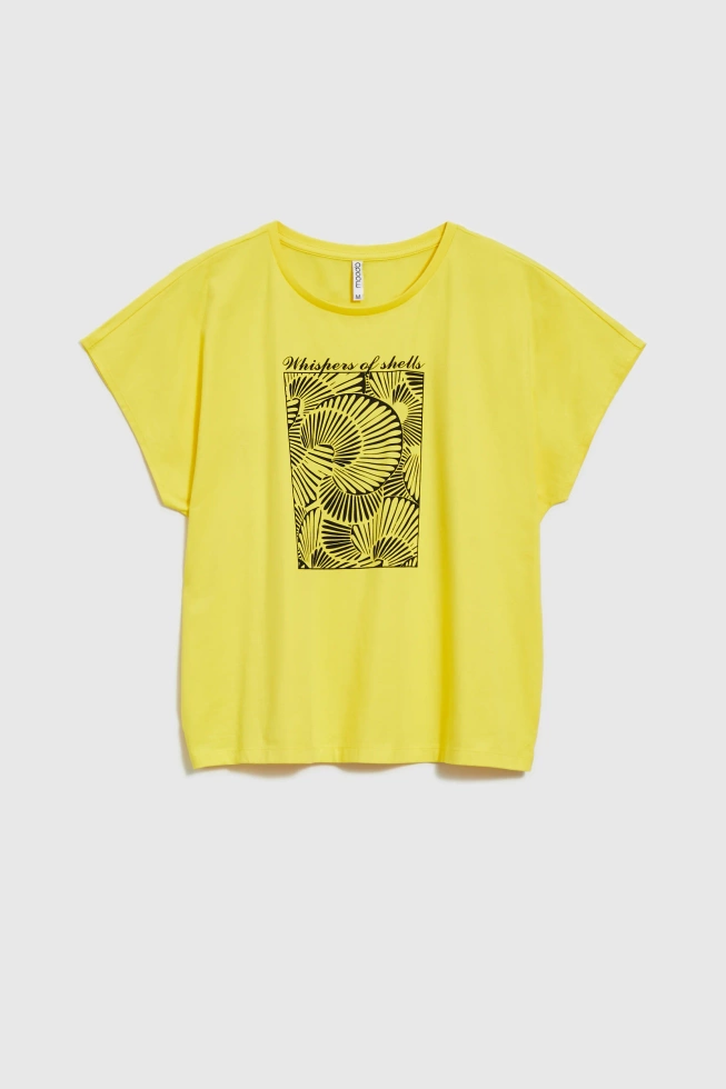 WOMEN'S T-SHIRT L-TS-4746 YELLOW