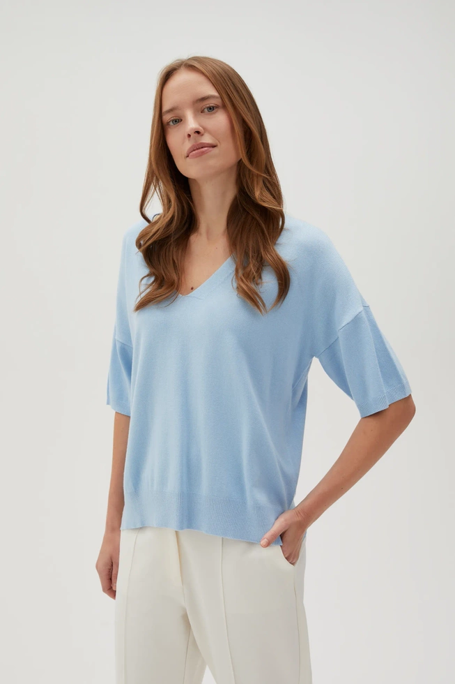 WOMEN'S SWEATER L-SW-4600 L.BLUE-set