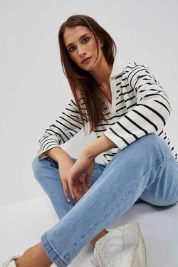 LADIES SWEATSHIRT L-BL-4011 OFF WHITE_BLACK