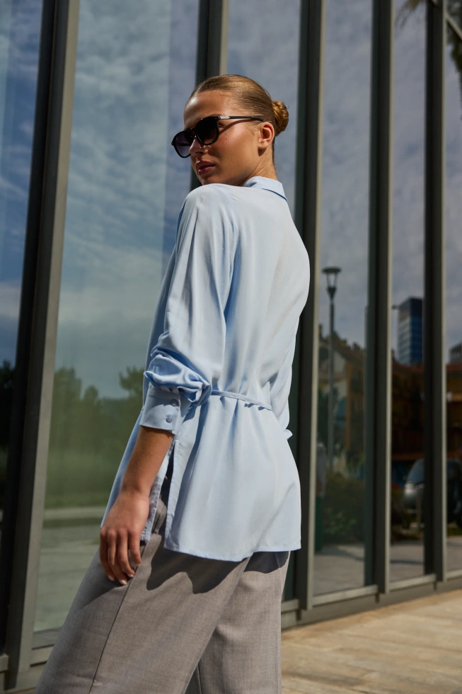 WOMEN'S SHIRT L-KO-4915 L.BLUE-set