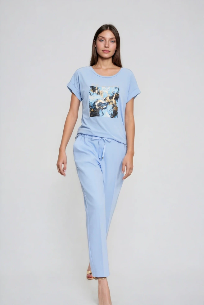 SPODNIE DAMSKIE L-SP-4909 L.BLUE