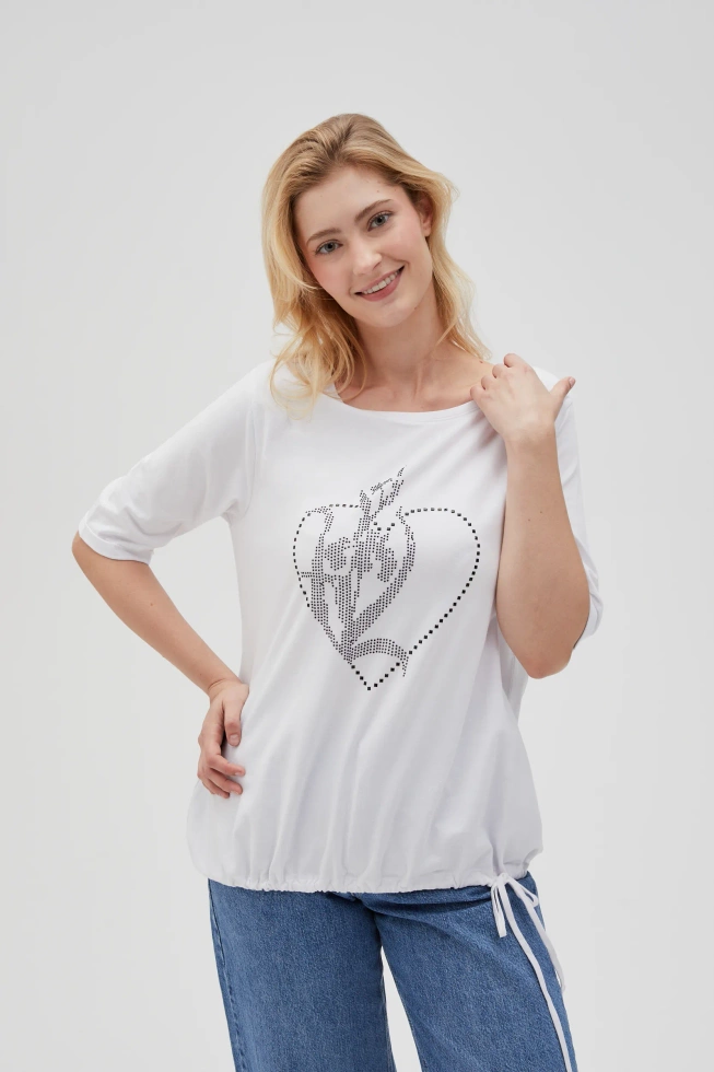 WOMEN'S TSHIRT L-TS-4611 WHITE