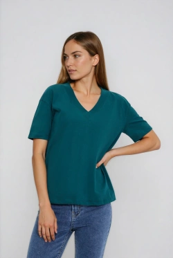 WOMEN'S TSHIRT L-TS-4950 D.GREEN