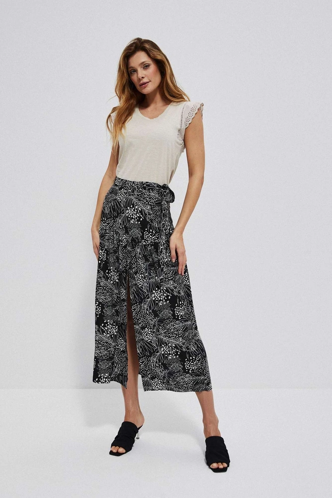 Patterned viscose skirt