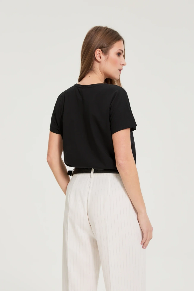 KOSZULKA DAMSKA L-TS-4923 BLACK