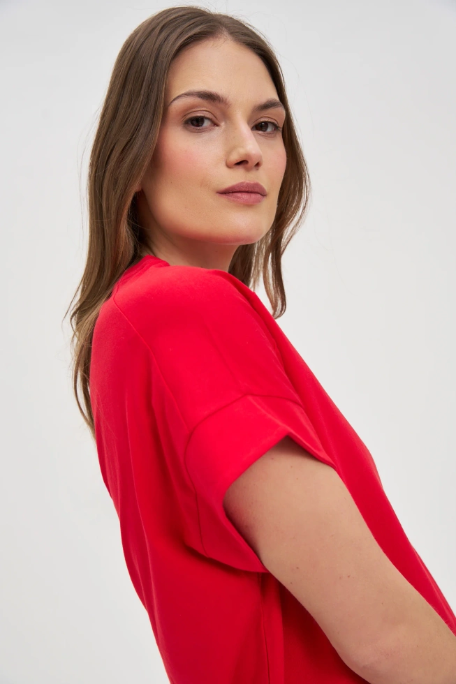 WOMEN'S T-SHIRT L-TS-4745 RED
