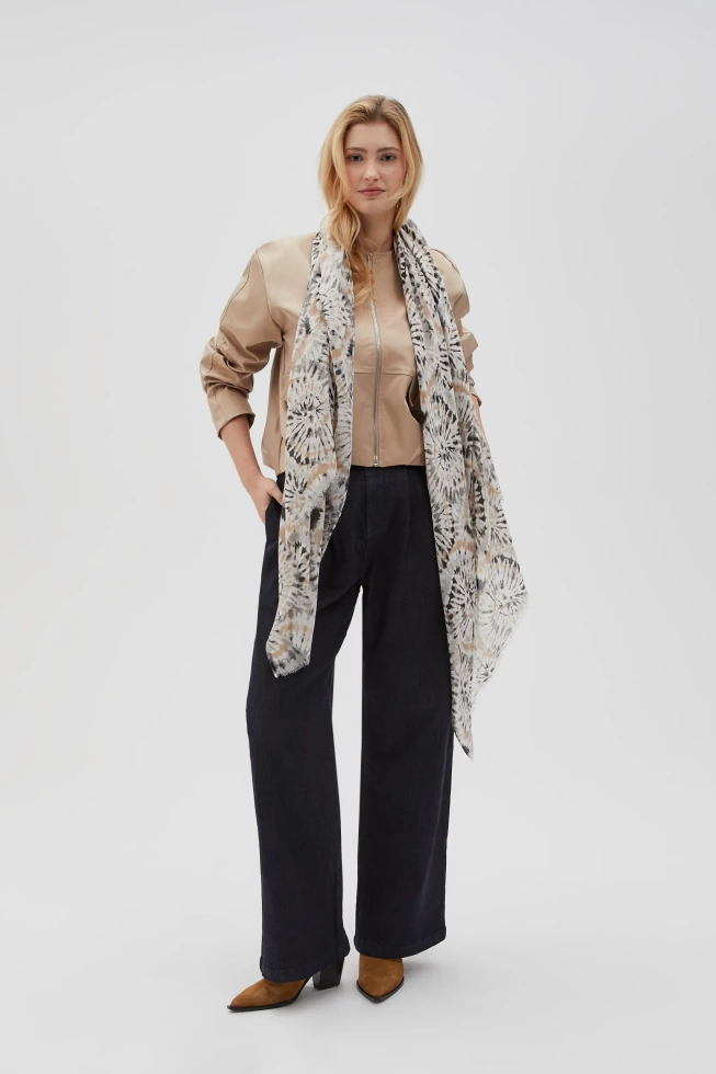 WOMEN'S SCARF L-SZ-4607 BEIGE