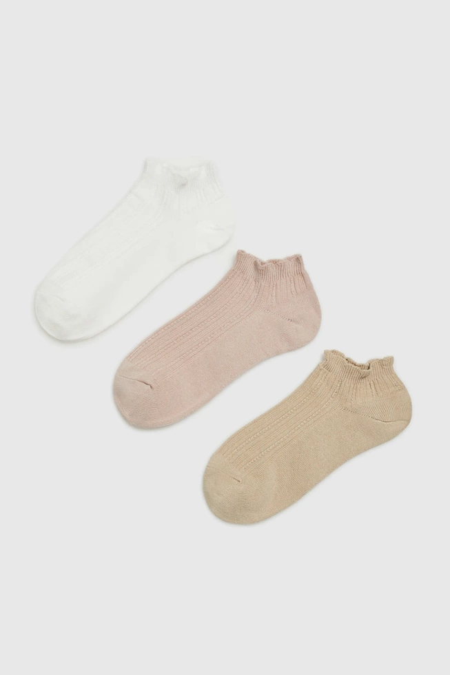 WOMEN'S SOCKS L-SK-4609 OFF WHITE-set