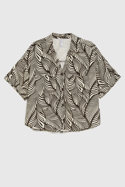 KOSZULA DAMSKA L-KO-4947 D.BROWN