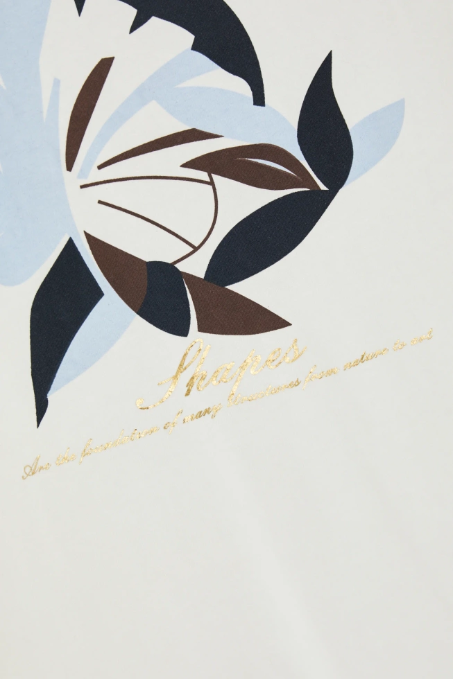 WOMEN'S TSHIRT L-TS-5003 OFF WHITE