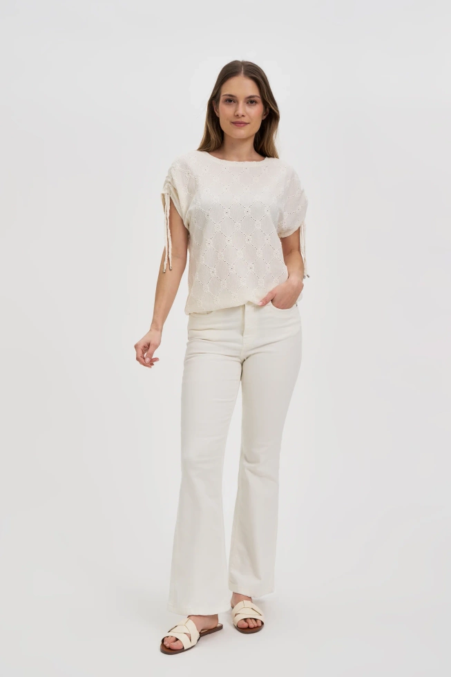 WOMEN'S TSHIRT L-TS-4668 OFF WHITE-set