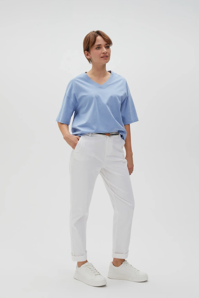 WOMEN'S PANTS L-SP-4600 OFF WHITE-set