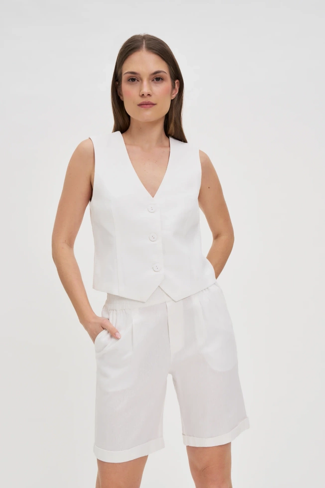 SZORTY DAMSKIE L-SH-4619 WHITE