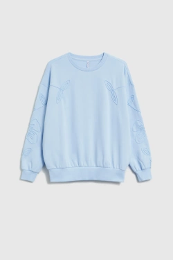 WOMEN'S SWEATSHIRT L-BL-4916 L.BLUE-set