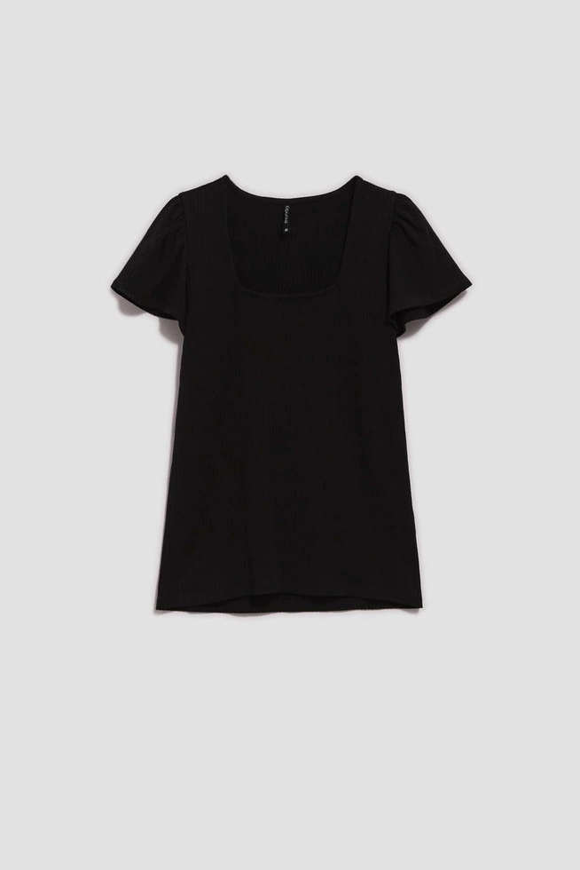 LADIES TSHIRT L-TS-4074 BLACK