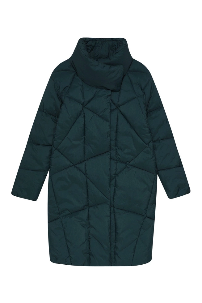 Padded coat with a high collar