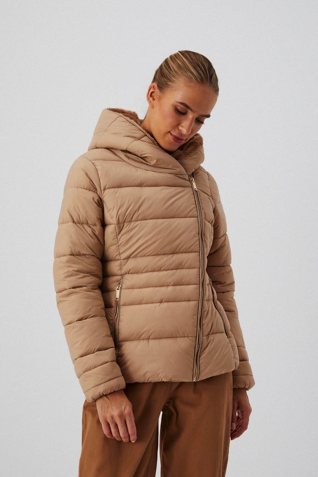 Pikowana kurtka z misiem Z-KU-3610 BEIGE