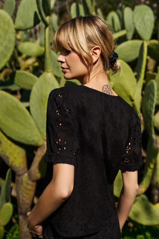 WOMEN'S SHIRT L-KO-4642 BLACK