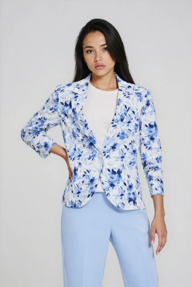 MARYNARKA DAMSKA L-MR-4915 L.BLUE