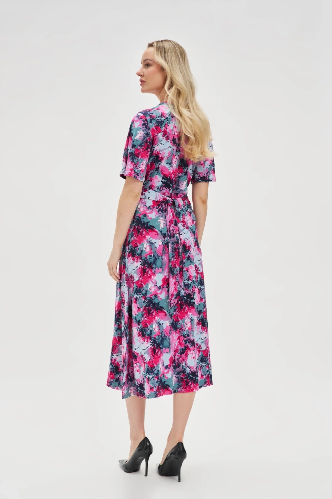 WOMEN'S DRESS L-SU-4646 FUCHSIA-set