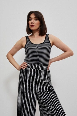 Top w paski L-TS-3836 BLACK_WHITE