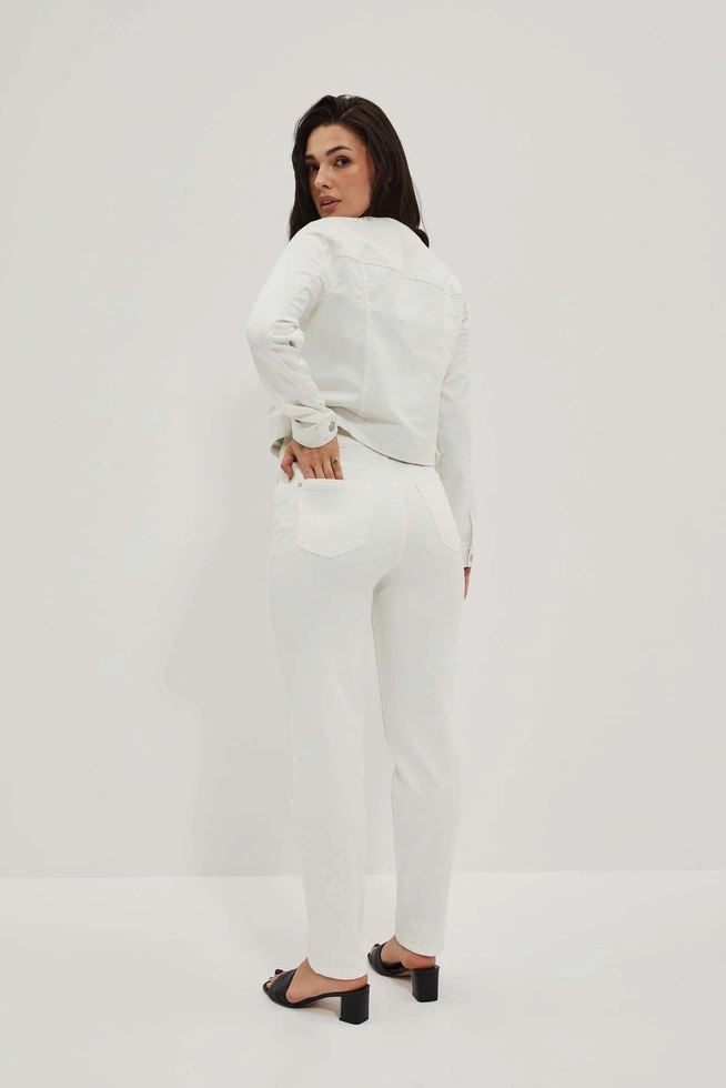 LADIES JEANS L-JE-4000 OFF WHITE