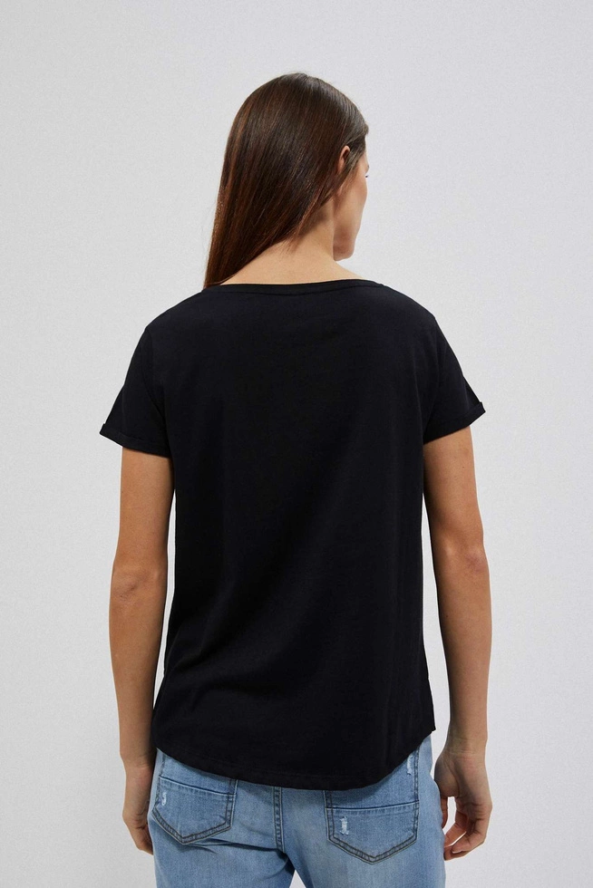 LADIES TSHIRT L-TS-4050 BLACK