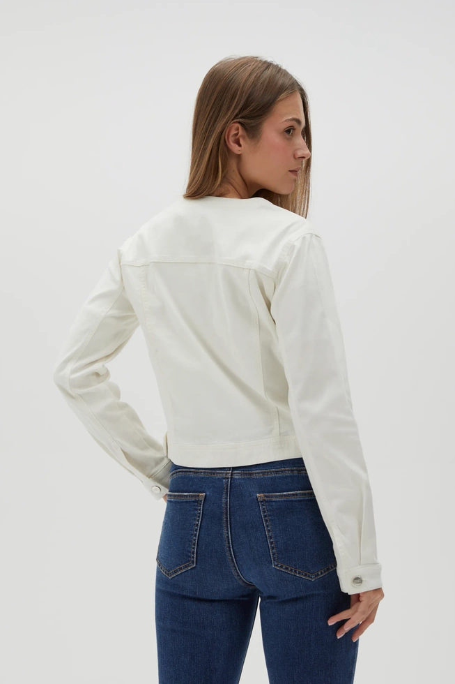 WOMEN'S JACKETS L-KU-4615 OFF WHITE