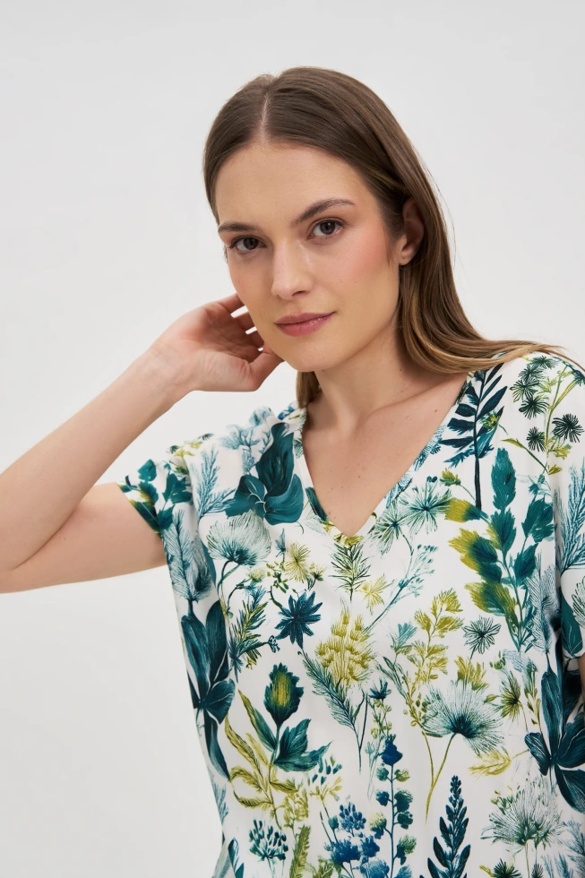 KOSZULA DAMSKA L-KO-4649 OFF WHITE