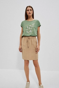 LADIES SKIRT L-SC-4007 D.BEIGE