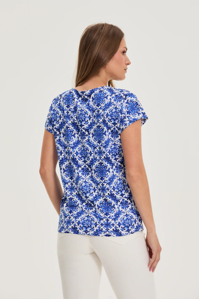 WOMEN'S TSHIRT L-TS-4697 D.BLUE