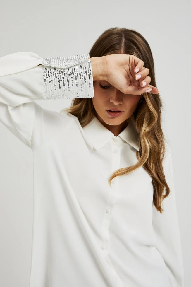 WOMEN'S SHIRT Z-KO-4549 OFF WHITE