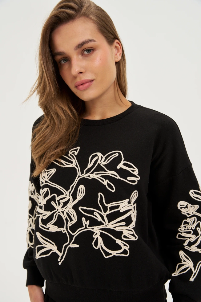 WOMEN'S SWEATSHIRT Z-BL-4817 BLACK