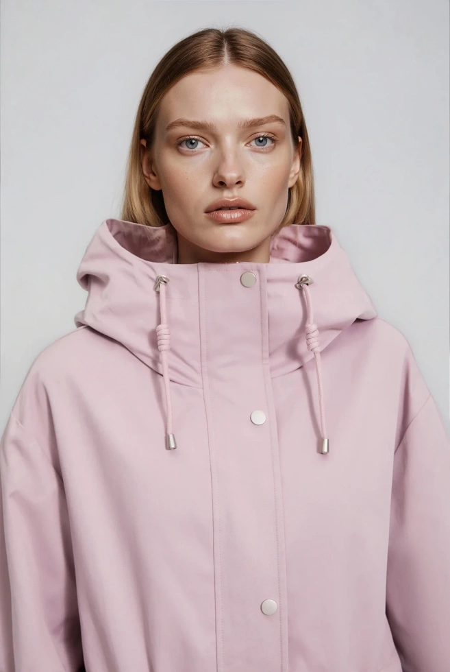 WOMEN'S JACKETS L-KU-4915 DUSTY PINK