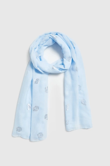 WOMEN'S SCARF L-SZ-4925 L.BLUE-set
