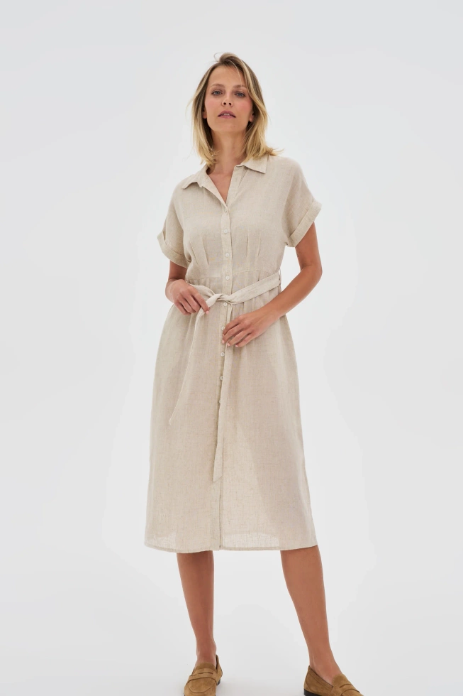 WOMEN'S DRESS L-SU-4642 L.BEIGE