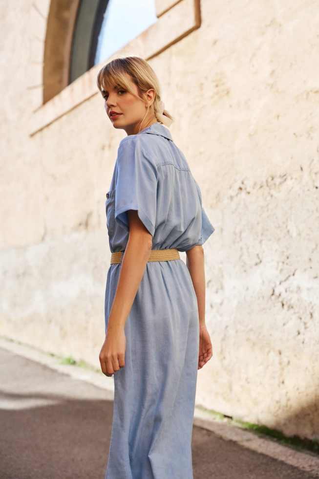 WOMEN'S DRESS L-SU-4621 BLUE