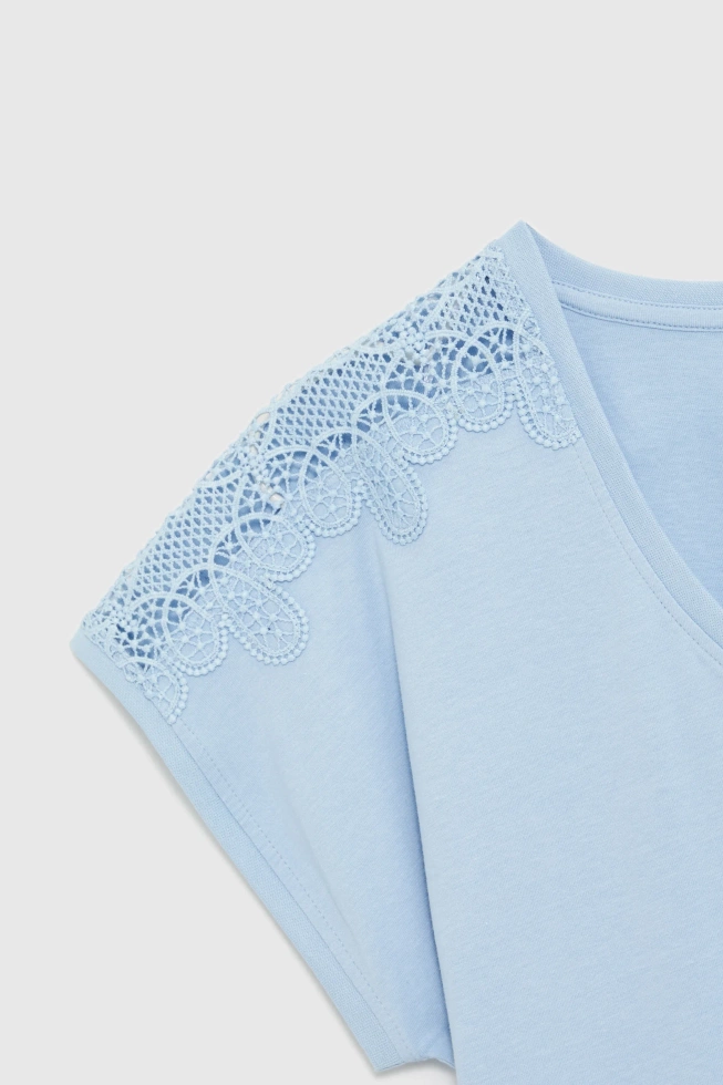 WOMEN'S TSHIRT L-TS-4929 L.BLUE-set