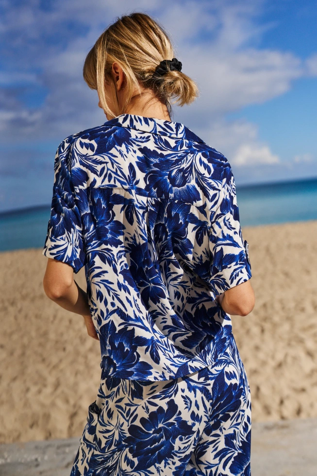 WOMEN'S SHIRT L-KO-4652 BLUE