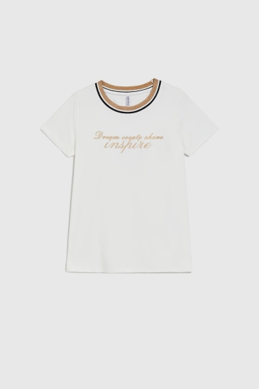 WOMEN'S TSHIRT L-TS-4914 OFF WHITE-set