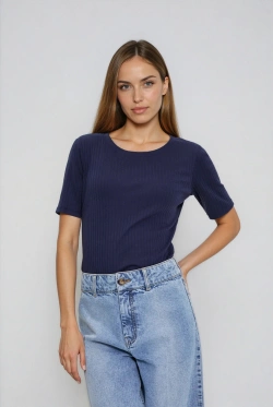 WOMEN'S TSHIRT L-TS-4916 NAVY