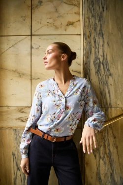 WOMEN'S SHIRT L-KO-4907 BLUE