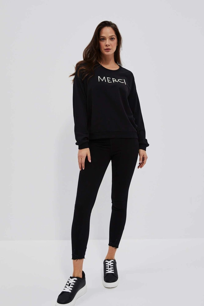 LADIES SWEATSHIRT L-BL-4007 BLACK