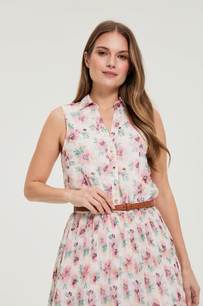 WOMEN'S DRESS L-SU-4919 OFF WHITE-set