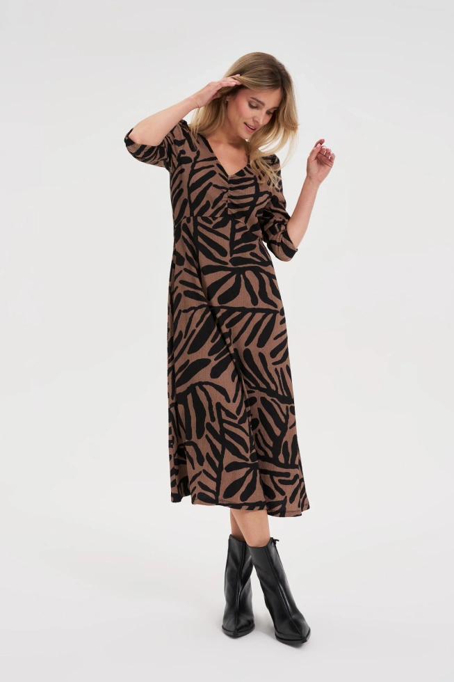 WOMEN'S DRESS Z-SU-4802 COFFEE