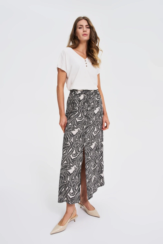 WOMEN'S TSHIRT L-TS-4702 OFF WHITE