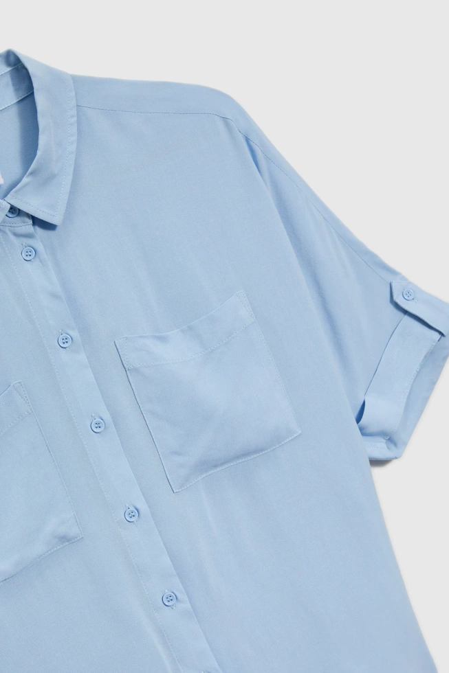WOMEN'S SHIRT L-KO-4624 L.BLUE