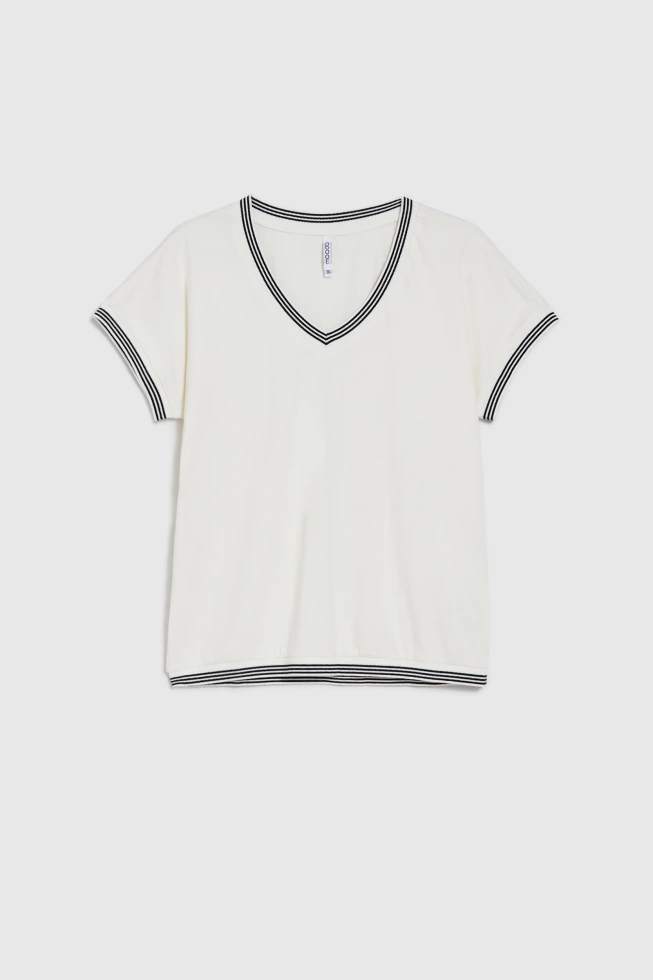 WOMEN'S TSHIRT L-TS-4908 OFF WHITE